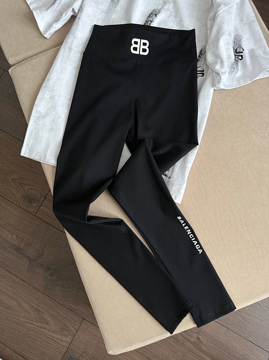 Женские черные леггинсы Balenciaga premium