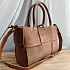 Замшевая сумка-тоут Bottega Veneta Arco Medium 36x25 см - Brown