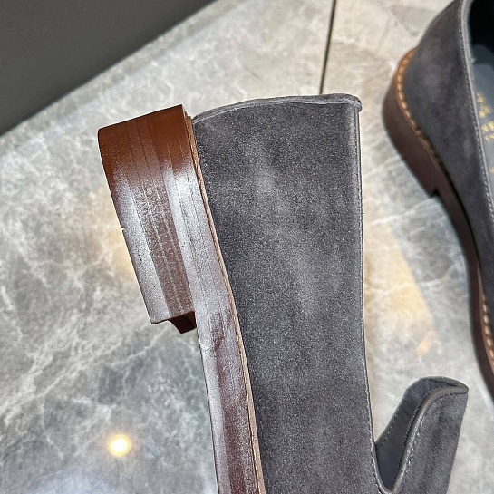 Замшевые лоферы Brunello Cucinelli - Dark Grey