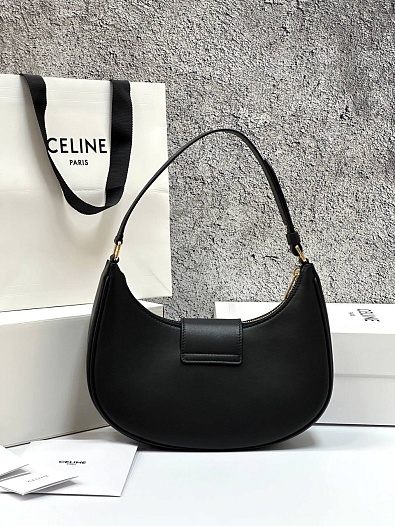 Женская сумка Celine Ava Tromphe Premium 24.5x17x9 см - Black   