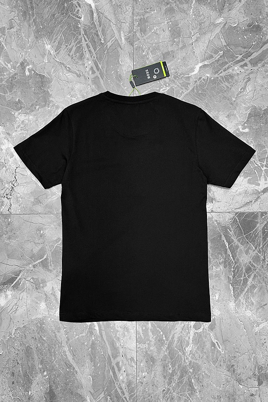 Футболка чёрного цвета Hugo Boss logo-applique