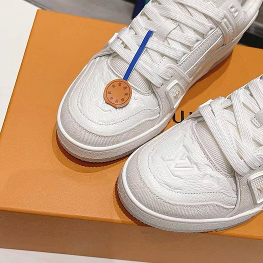Женские кожаные кроссовки Louis Vuitton Trainer Monogram - White   