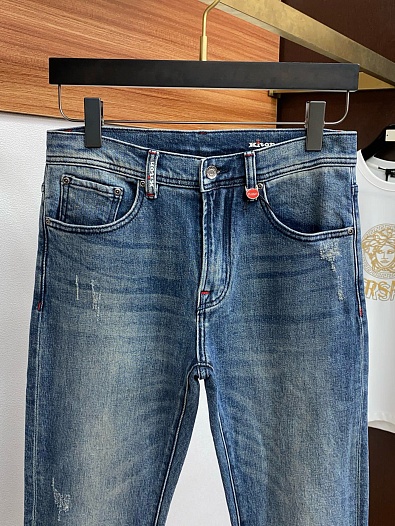 Мужские светло-синие джинсы Kiton Premium   