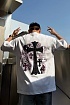 Белая оверсайз футболка Chrome Hearts Premium