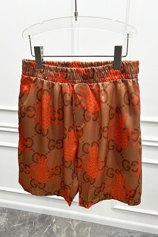 Мужские шорты Gucci logo all-over - Brown