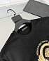 Чёрная футболка Versace Coupe Blason embroidered