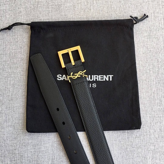 Кожаный ремень Yves Saint Laurent Cassandre (ширина 2 / 3 см)