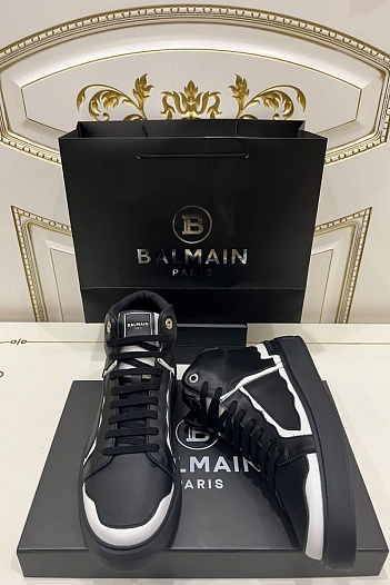 Кожаные кроссовки Balmain Paris High-Top   