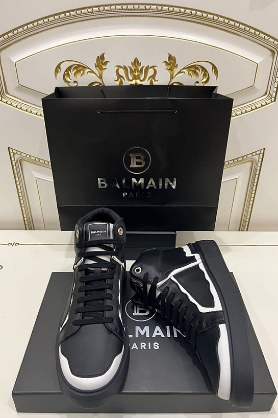 Кожаные кроссовки Balmain Paris High-Top
