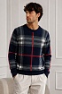 Мужская синяя кофта Burberry check pattern