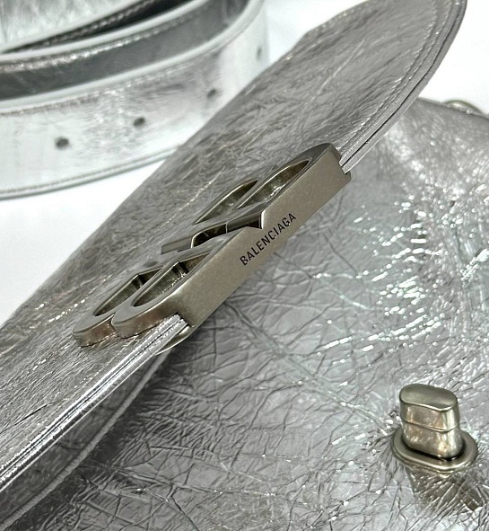 Женская сумка Balenciaga BB Soft Premium 23x14.5x4 см - Silver