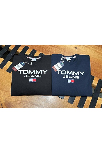 Синий свитшот Tommy Hilfiger logo-print   