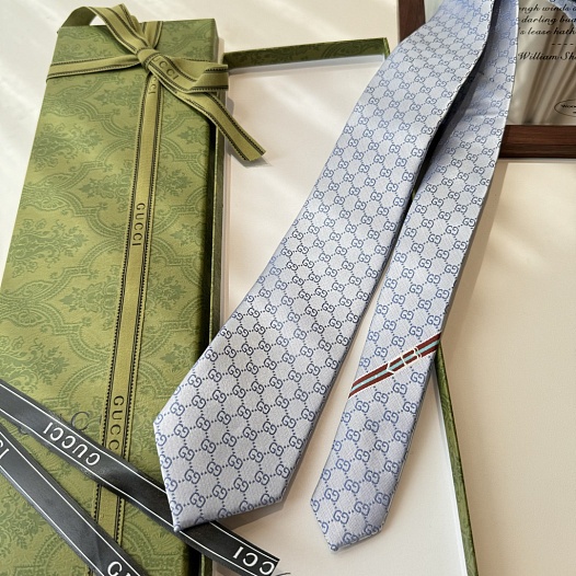 Галстук Gucci GG Monogram premium 146x7 см - Blue   