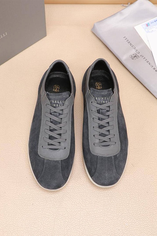 Мужские замшевые кроссовки Brunello Cucinelli