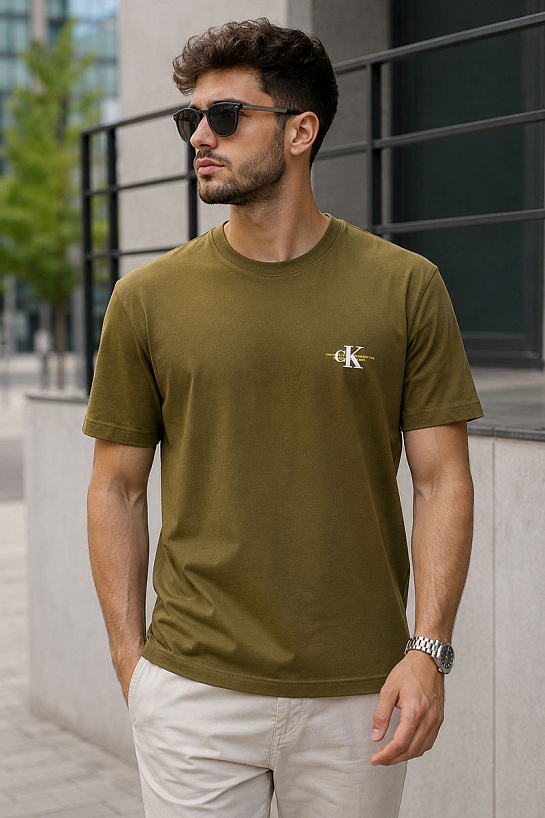 Мужская зелёная футболка Calvin Klein Urban Graphic
