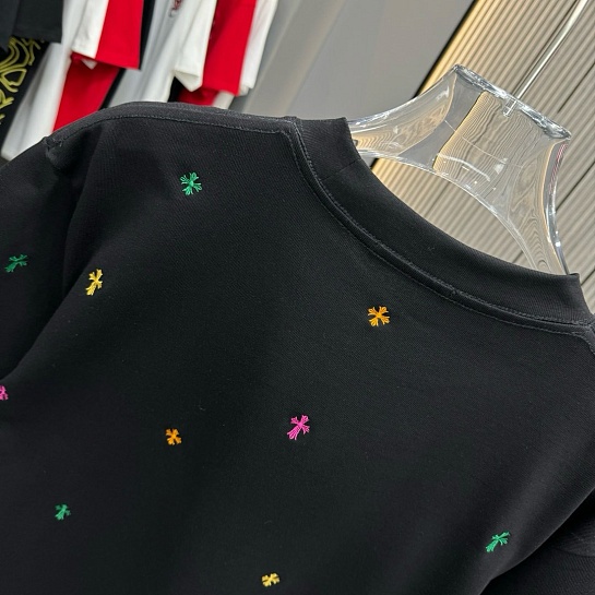 Чёрная оверсайз футболка Chrome Hearts Premium