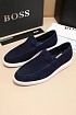Замшевые лоферы с мехом Hugo Boss