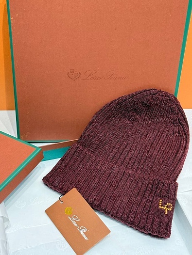 Шапка Loro Piana premium logo-embroidered - Red   