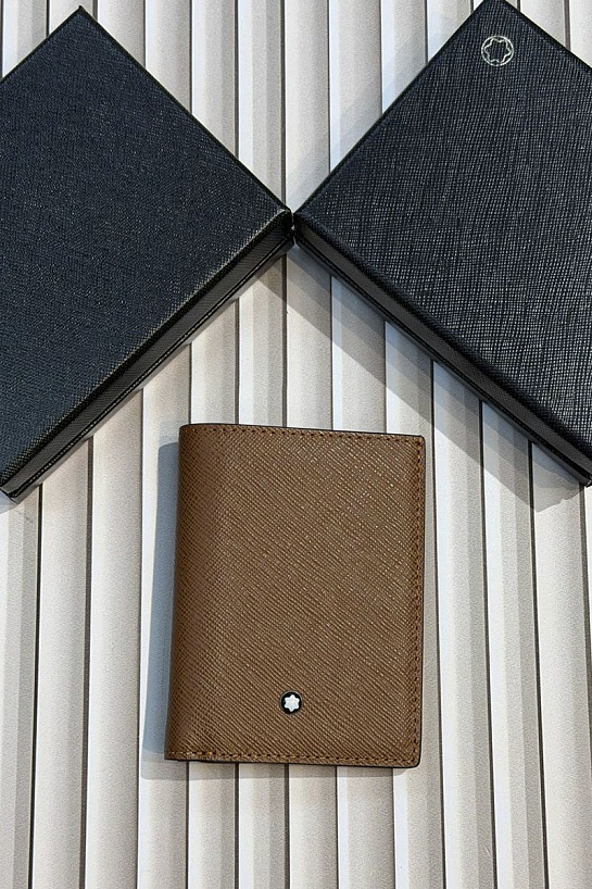 Кожаный кошелёк Montblanc 4CC Sartorial premium 10.5x10 см