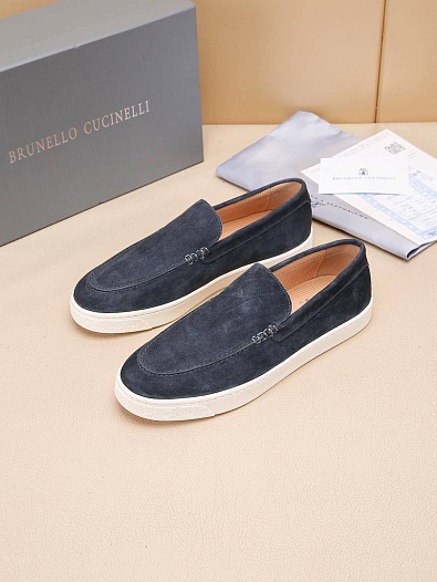 Мужские замшевые лоферы Brunello Cucinelli   