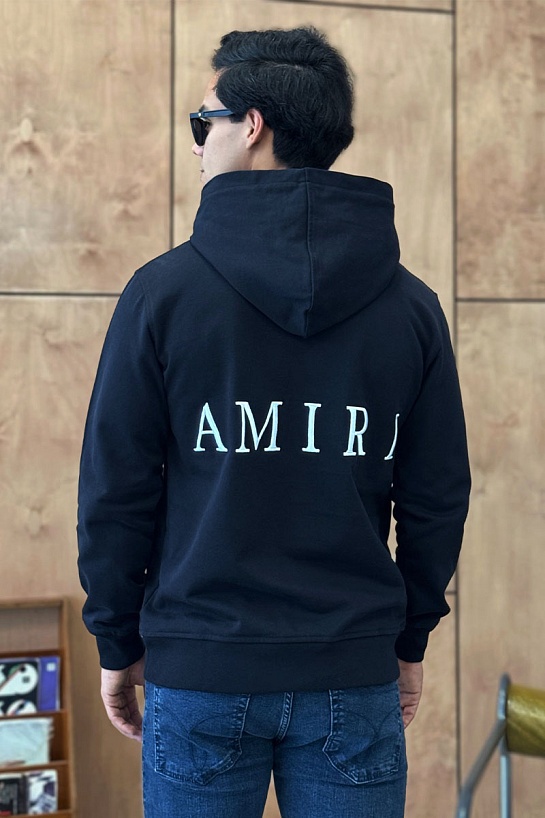 Мужское чёрное худи Amiri M.A. Core embroidered-logo
