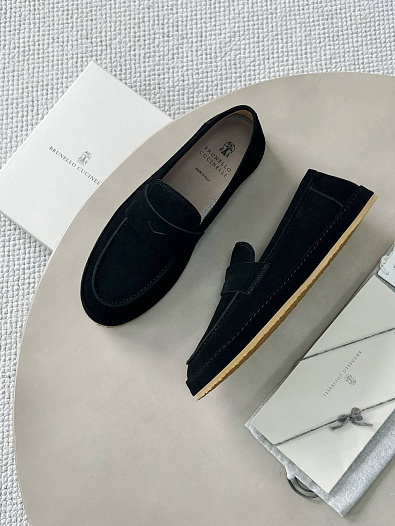 Мужские замшевые лоферы Brunello Cucinelli Premium   