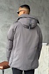 Серый пуховик Canada Goose Sanford logo-patch