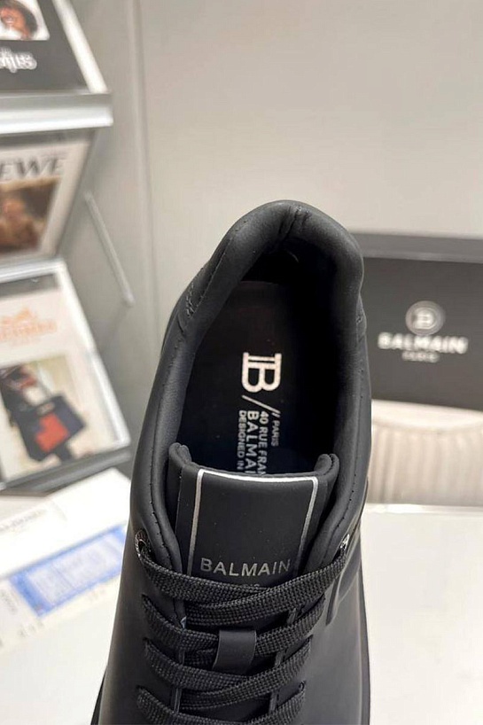 Мужские кожаные кроссовки Balmain B-Court