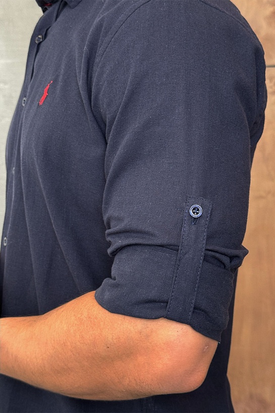 Мужская рубашка Роlо Ralрh Lаurеn тёмно-синего цвета