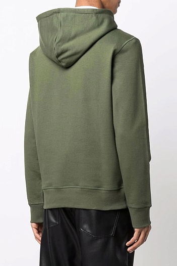 Зелёное худи Alexander McQueen graffiti logo-print   