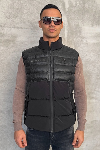Мужской чёрный жилет Philipp Plein   
