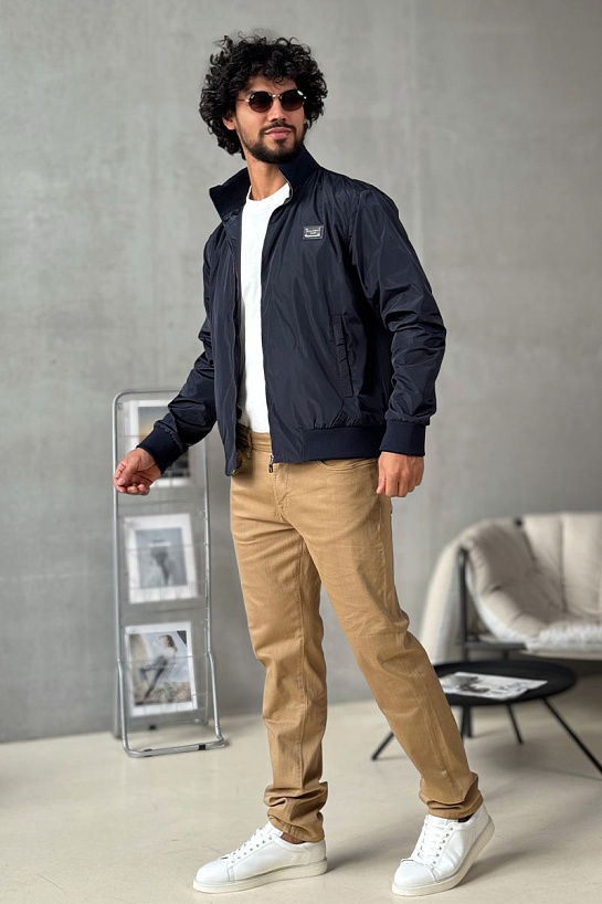 Мужская тёмно-синяя куртка Dolce & Gabbana