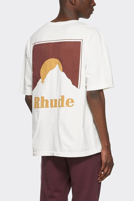 Белая оверсайз футболка Rhude Moonlight