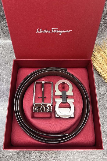 Кожаный ремень Salvatore Ferragamo premium   