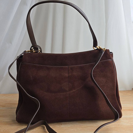 Замшевая сумка Balenciaga Rodeo 28x20 см - Brown