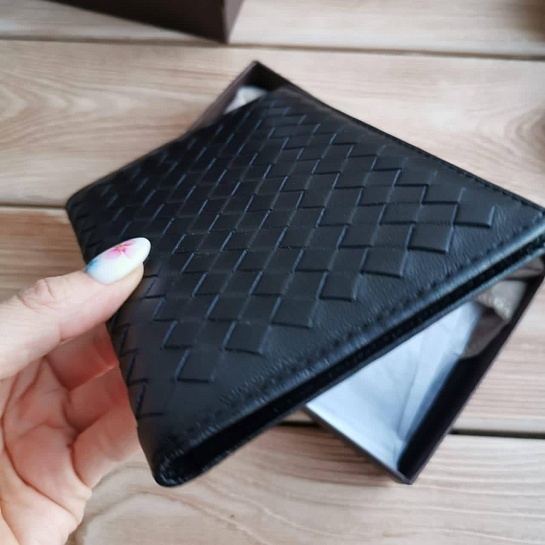 Кожаная обложка на паспорт Bottega Veneta - Black