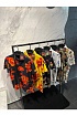 Мужское поло Etro "Floral" - Black / Orange