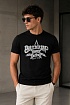Мужская чёрная футболка Balmain Star logo-print