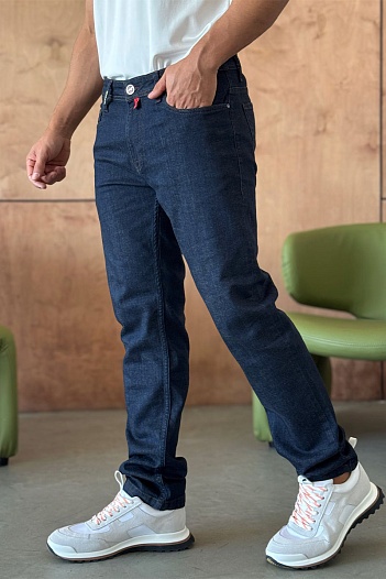 Мужские тёмно-синие джинсы Kiton   