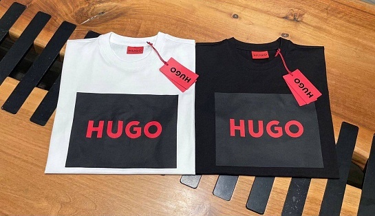 Белая футболка Hugo Boss logo-print
