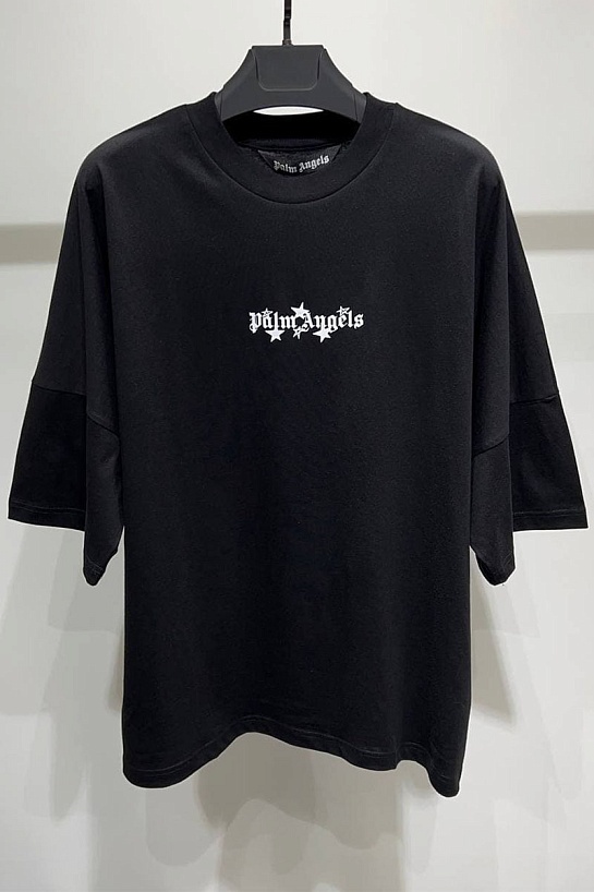 Чёрная оверсайз футболка Palm Angels "Stars"