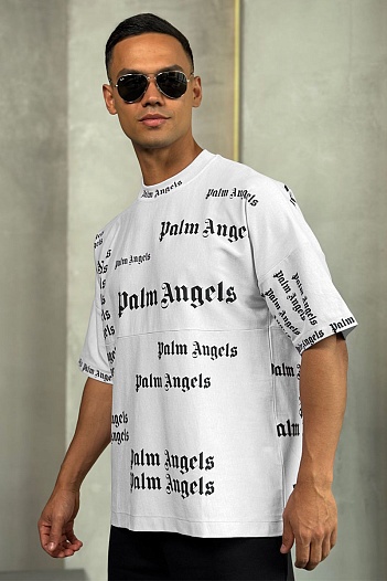 Белая оверсайз футболка Palm Angels Ultra Logo   