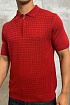 Мужское поло красного цвета Zilli zip neck