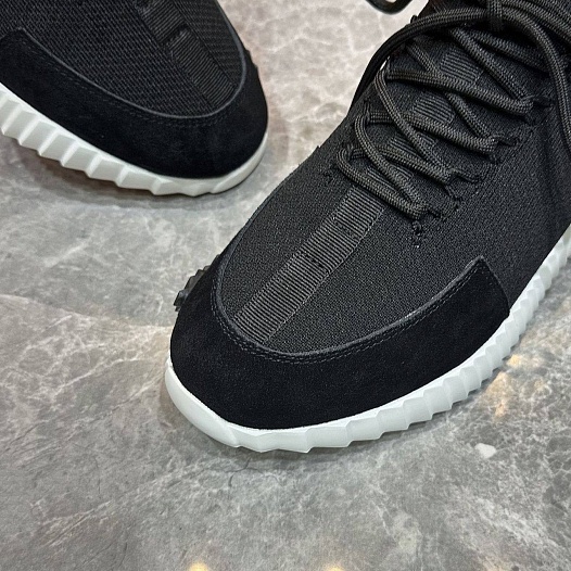 Текстильные кроссовки Hermes lift slip-on - Black / White   