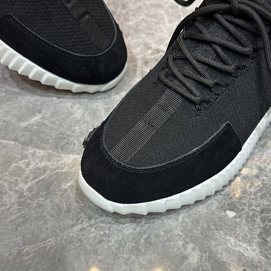 Текстильные кроссовки Hermes lift slip-on - Black / White