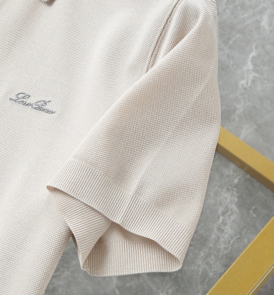 Мужское бежевое поло Loro Piana premium
