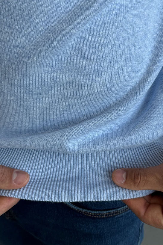 Мужской джемпер Tommy Hilfiger logo-embroidered - Blue