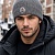 Мужская брендовая шапка Moncler серого цвета