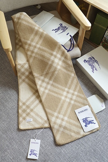 Шарф Burberry Check premium 182x30 см - Beige   