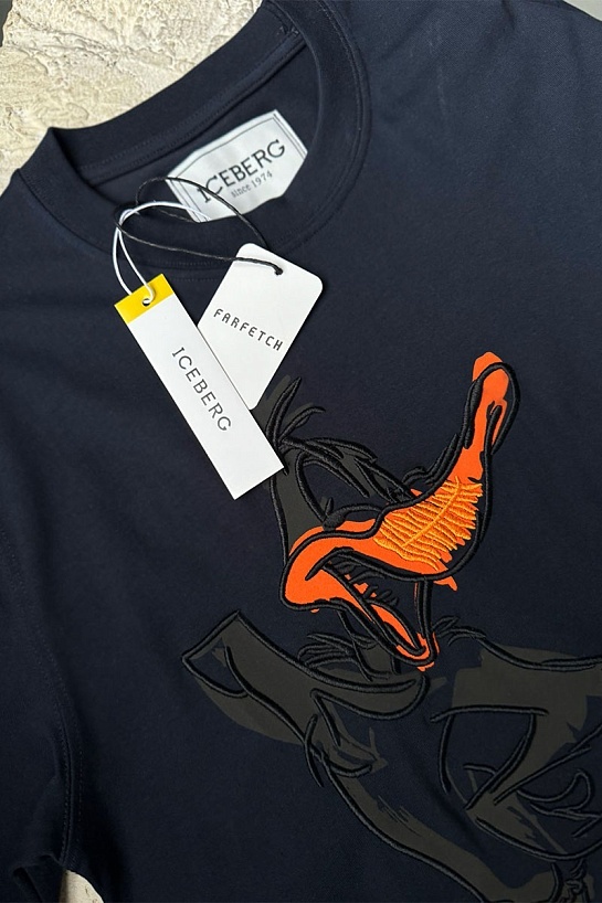 Мужская тёмно-синяя футболка Iceberg x Looney Tunes